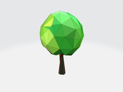 Low-poly Stylized Tree Modelo 3D