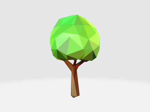 Low-poly Stylized Tree Modelo 3D