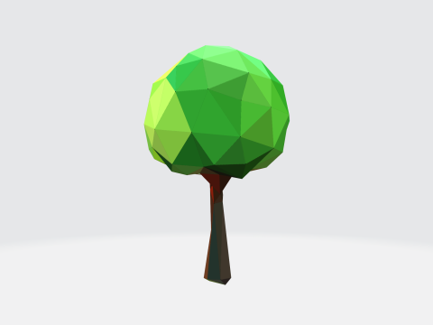 Low-poly Stylized Tree Modelo 3D