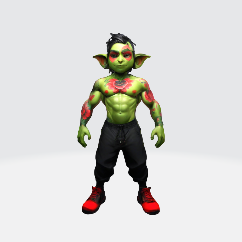 Mystical Goblin Warrior Modelo 3D .c4d .max .obj .3ds .fbx .stl .blend 