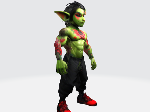 Mystical Goblin Warrior Modelo 3D