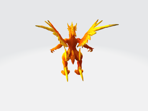 Fire Phoenix Creature Modelo 3D