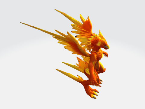Fire Phoenix Creature Modelo 3D