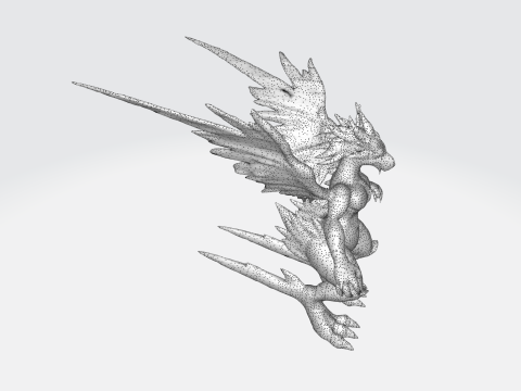 Fire Phoenix Creature Modelo 3D