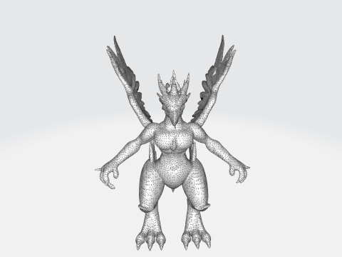 Fire Phoenix Creature Modelo 3D