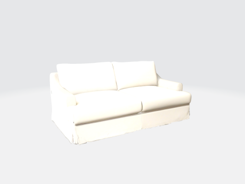 Elegant White Sofa 3D-Modell