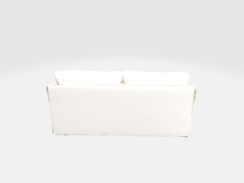 Elegant White Sofa 3D-Modell