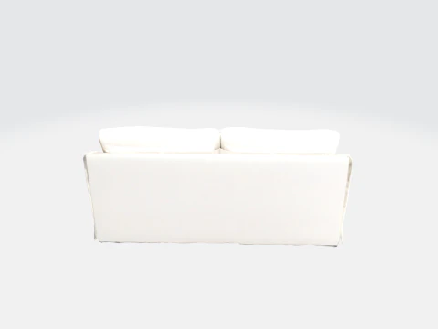 Elegant White Sofa 3D Model