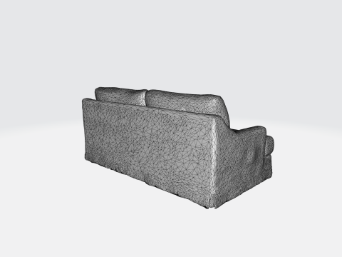Elegant White Sofa 3D-Modell