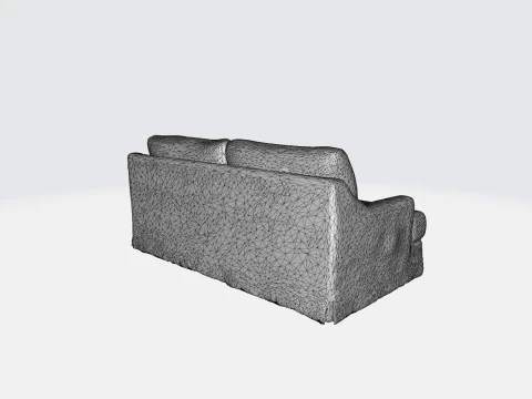 Elegant White Sofa 3D Model
