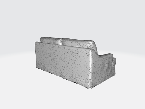 Elegant White Sofa 3D-Modell