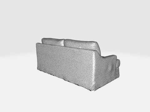 Elegant White Sofa 3D Model