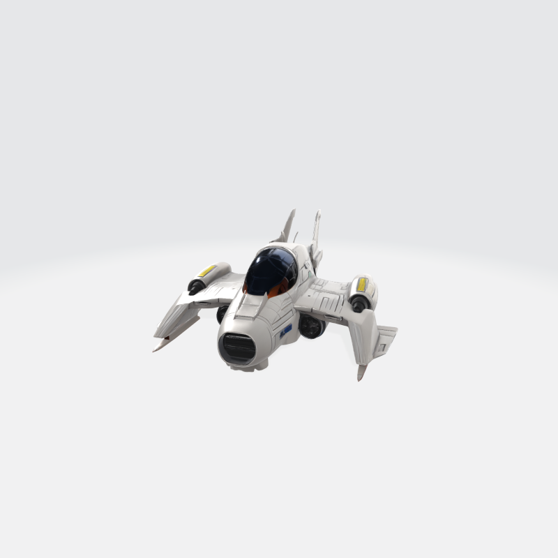 Futuristic Sci-Fi Fighter Spacecraft Model 3D .c4d .max .obj .3ds .fbx .stl .blend 