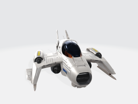 Futuristic Sci-Fi Fighter Spacecraft Model 3D