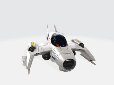 Futuristic Sci-Fi Fighter Spacecraft 3D Model