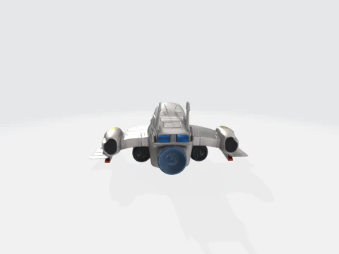 Futuristic Sci-Fi Fighter Spacecraft 3D Model