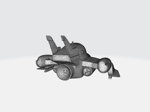 Futuristic Sci-Fi Fighter Spacecraft Model 3D