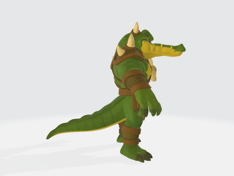 Fantasy Orc Warrior - Medieval Monster Character with Armor and Weapons Modelo 3D