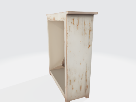 Rustic Vintage Wardrobe Cabinet - Distressed Farmhouse Furniture Modello 3D
