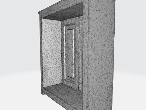 Rustic Vintage Wardrobe Cabinet - Distressed Farmhouse Furniture Modello 3D