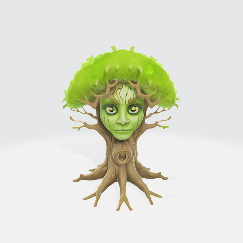 Fantasy Tree Spirit - Magical Enchanted Tree Character 3D-Modell .c4d .max .obj .3ds .fbx .stl .blend 