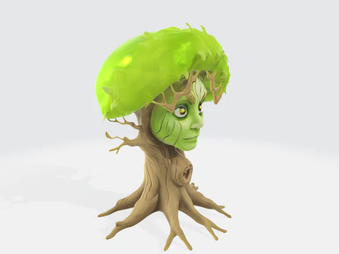 Fantasy Tree Spirit - Magical Enchanted Tree Character 3D Model