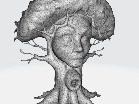 Fantasy Tree Spirit - Magical Enchanted Tree Character 3D Model