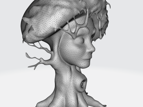 Fantasy Tree Spirit - Magical Enchanted Tree Character 3D-Modell