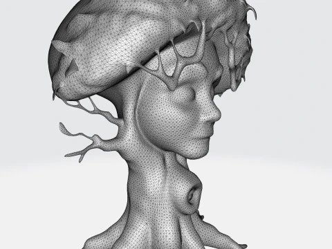 Fantasy Tree Spirit - Magical Enchanted Tree Character 3D Model