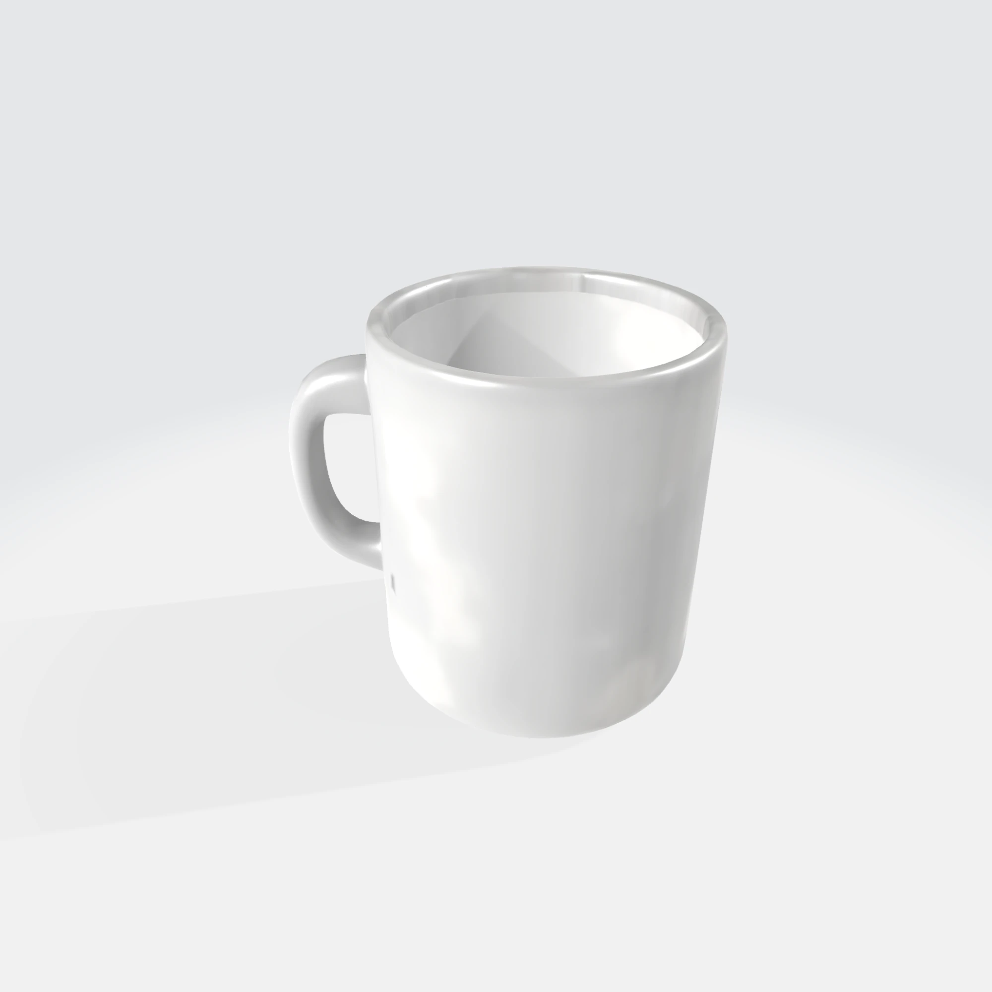 Realistic White Coffee Mug 3D Model .c4d .max .obj .3ds .fbx .stl .blend 