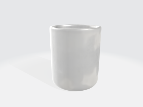 Realistic White Coffee Mug 3D Model