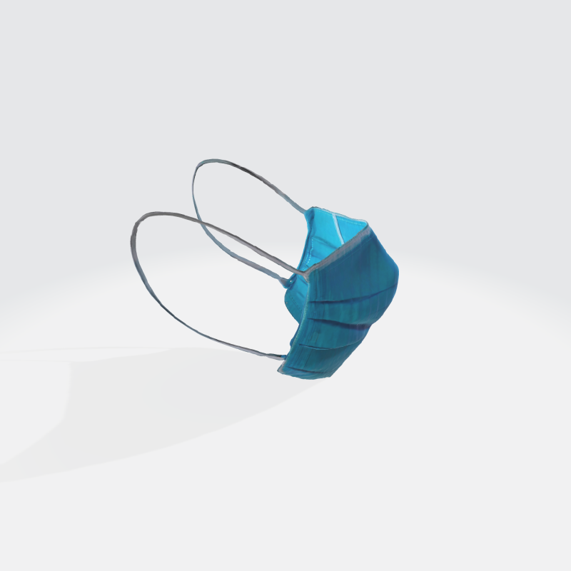 Medical Face Mask - Surgical Disposable Healthcare PPE 3D Модель .c4d .max .obj .3ds .fbx .stl .blend