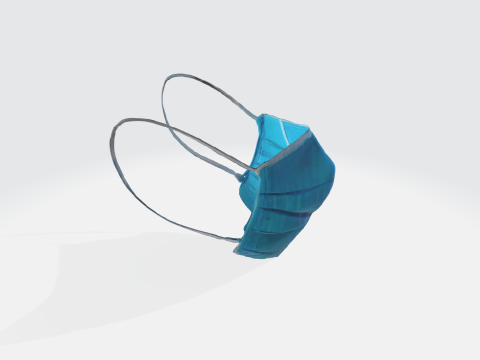 Medical Face Mask - Surgical Disposable Healthcare PPE 3D 모델