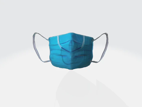 Medical Face Mask - Surgical Disposable Healthcare PPE 3D Model