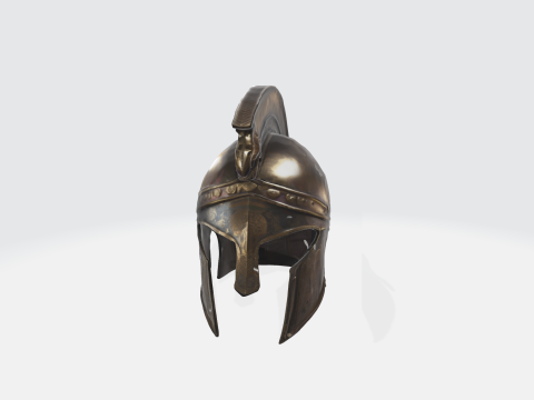 Ancient Greek Roman Spartan Helmet 3D Model
