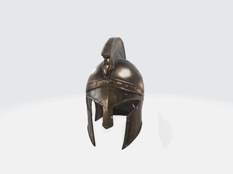 Ancient Greek Roman Spartan Helmet 3D Model