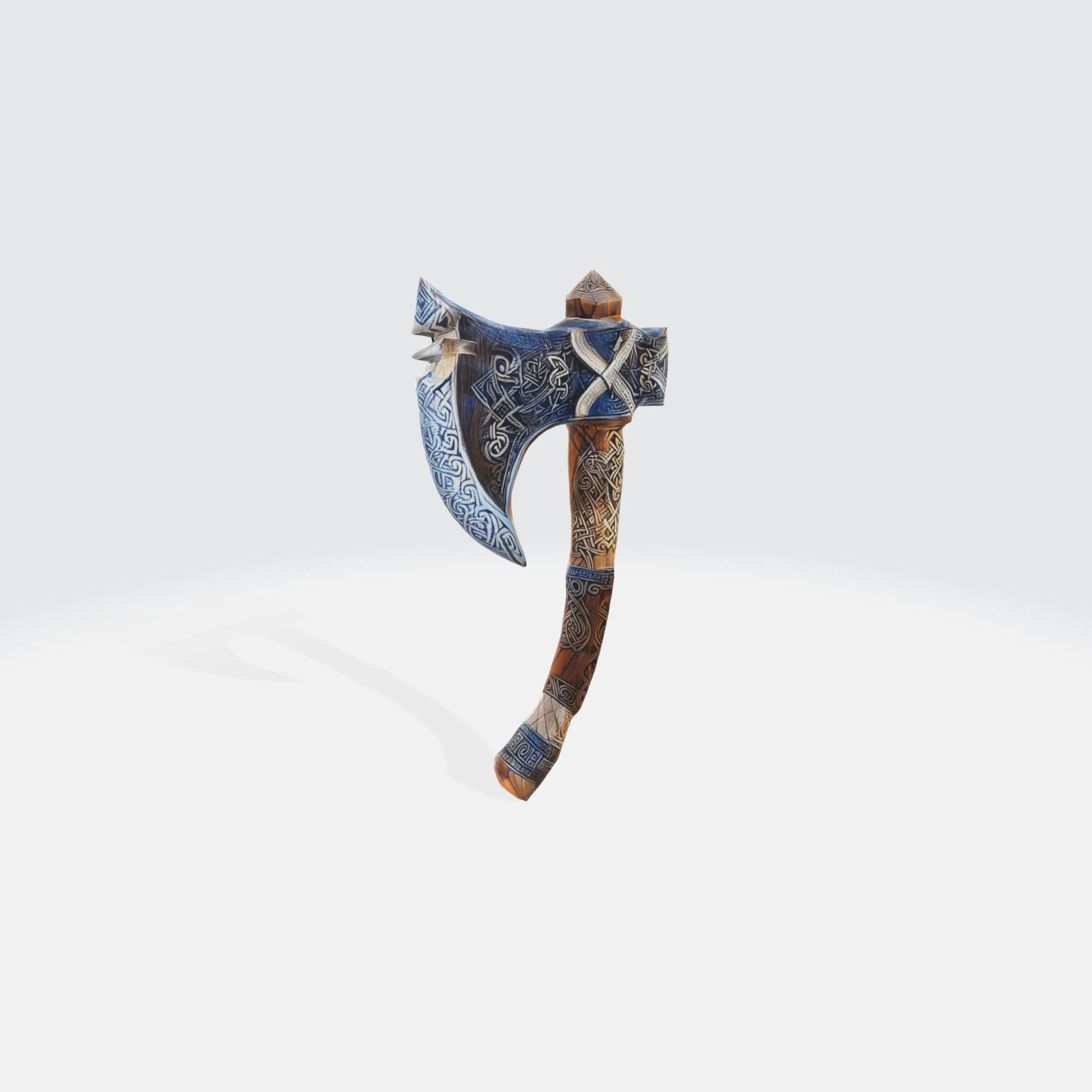 Viking Battle Axe - Medieval Celtic Warrior Weapon 3D Model .c4d .max .obj .3ds .fbx .stl .blend 