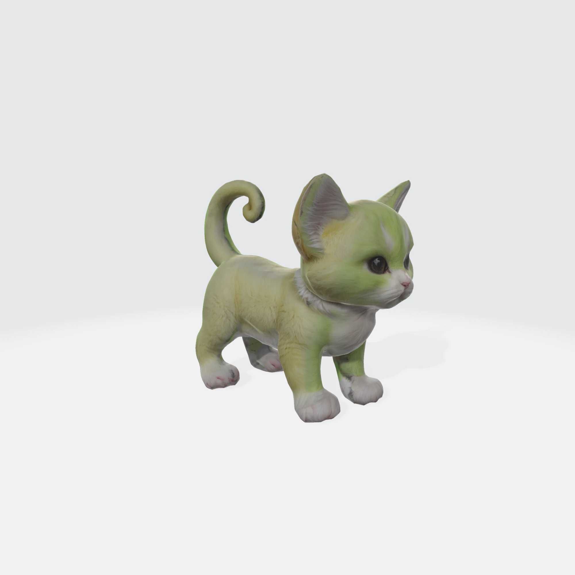 Cute Kitten - Realistic Baby Cat Character Assets 3D Model .c4d .max .obj .3ds .fbx .stl .blend 