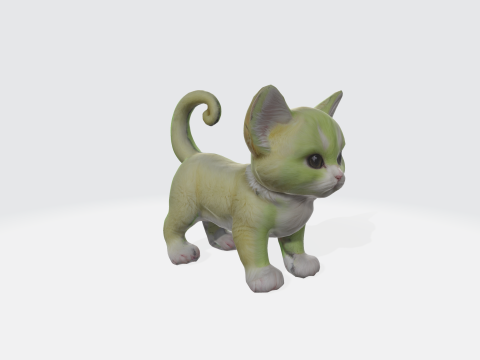 Cute Kitten - Realistic Baby Cat Character Assets Model 3D