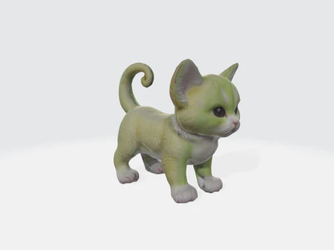 Gattino carino: risorse realistiche per i personaggi dei gattini Modello 3D