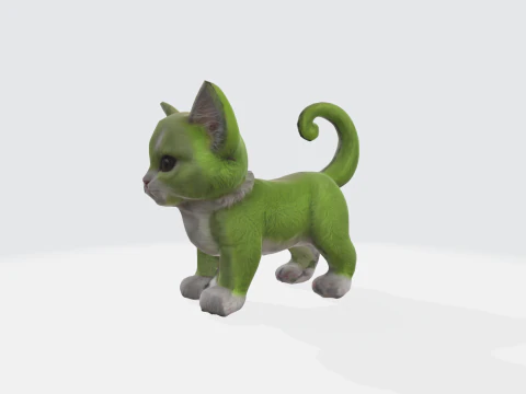 Cute Kitten - Realistic Baby Cat Character Assets 3D Model