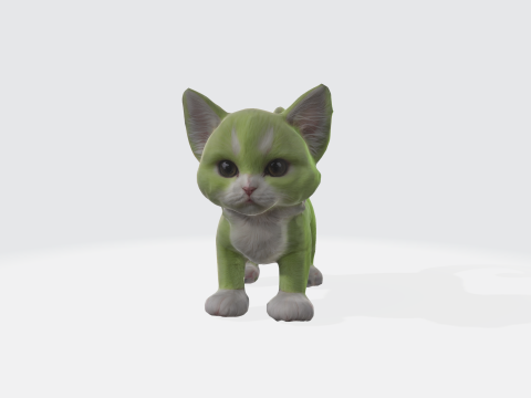 Cute Kitten - Realistic Baby Cat Character Assets Modèle 3D