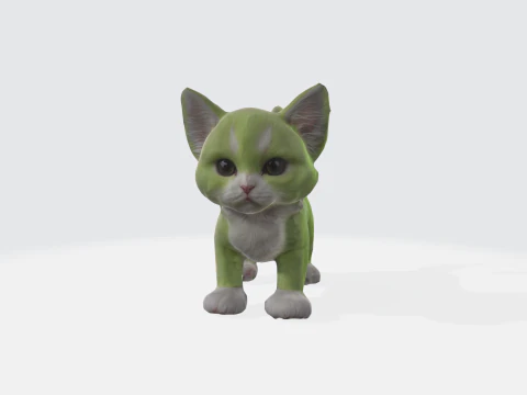 Cute Kitten - Realistic Baby Cat Character Assets 3D Model