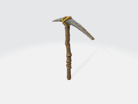Medieval Pickaxe - Fantasy Mining Tool Asset Modelo 3D