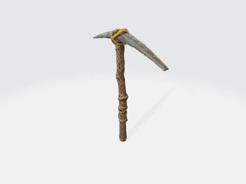 Medieval Pickaxe - Fantasy Mining Tool Asset 3D Model
