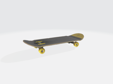 Realistic Skateboard Modello 3D