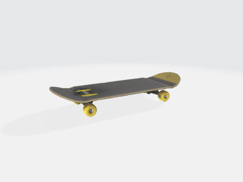 Realistic Skateboard 3D Model
