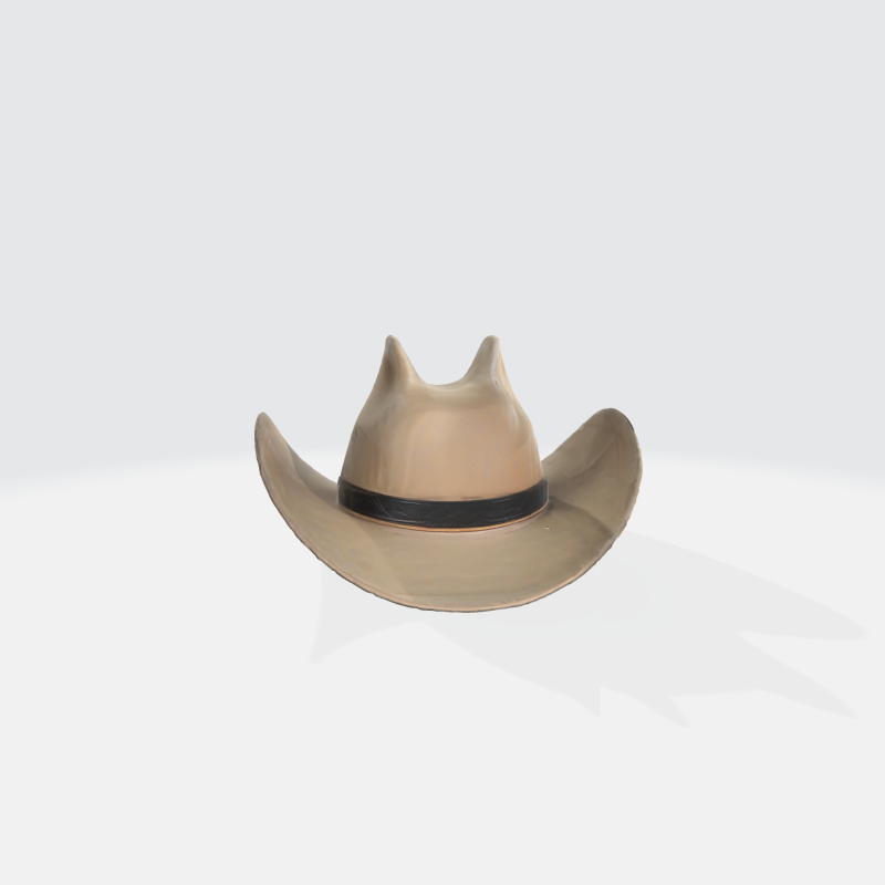 Realistic Cowboy Hat - Western Stetson Hat 3D 模型 .c4d .max .obj .3ds .fbx .stl .blend