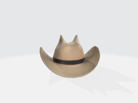 Realistic Cowboy Hat - Western Stetson Hat 3D Model