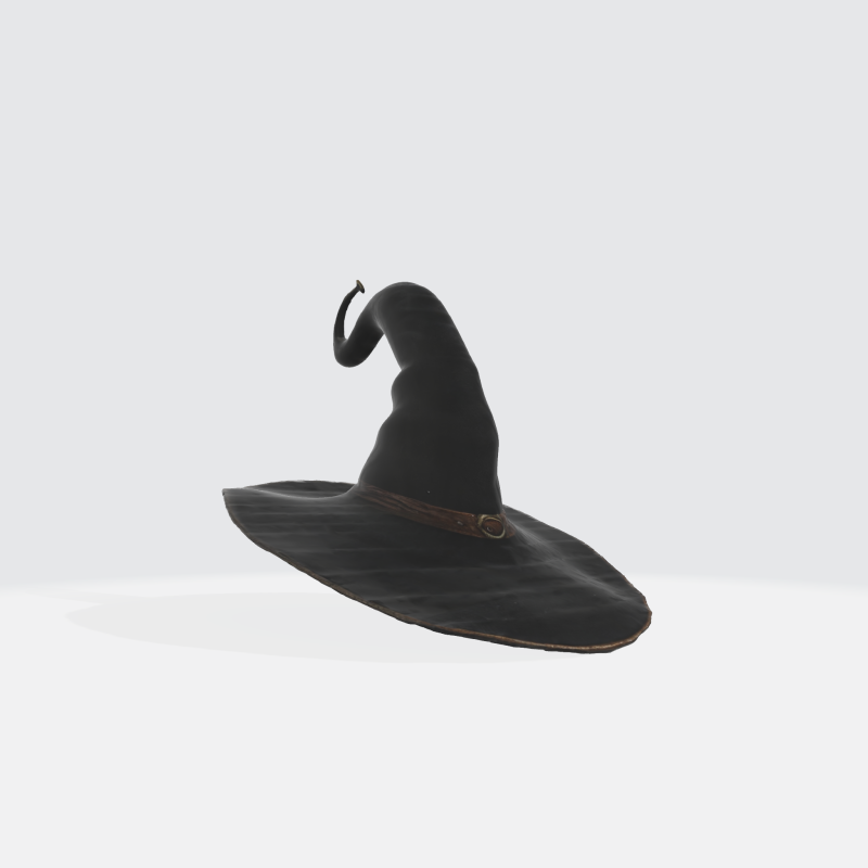 Witch Hat - Halloween Fantasy Magic Wizard Hat 3D 模型 .c4d .max .obj .3ds .fbx .stl .blend